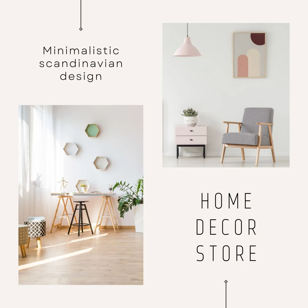Beige Minimalist Home Decor Store Instagram Post